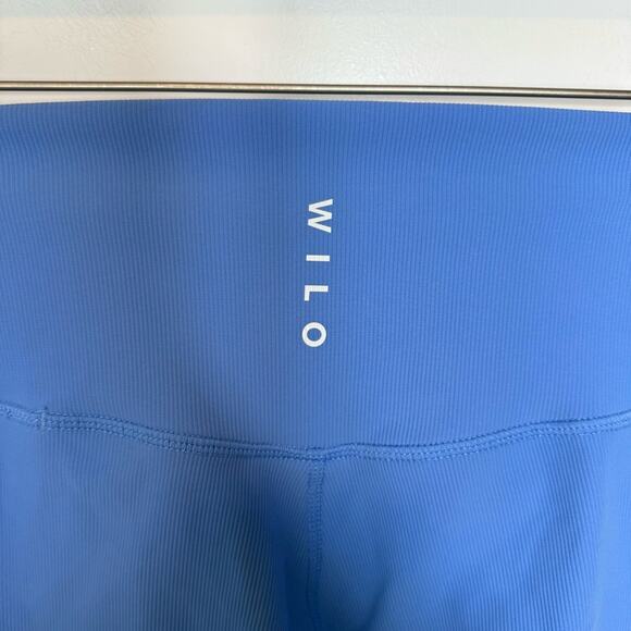Wilo The Label Base Blue Crossover Waist Ribbed 7/8 Leggings Size XS - Picture 6 of 7